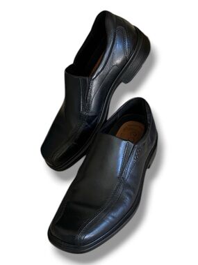 Ecco Classic Black Leather Helenski Loafer Slip-on Men's Size EU40 US 6-6.5